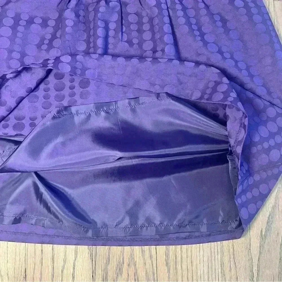 THE LIMITED Women’s Purple Chic Polka Dot Flared Skirt Size 6 - Picture 9 of 11